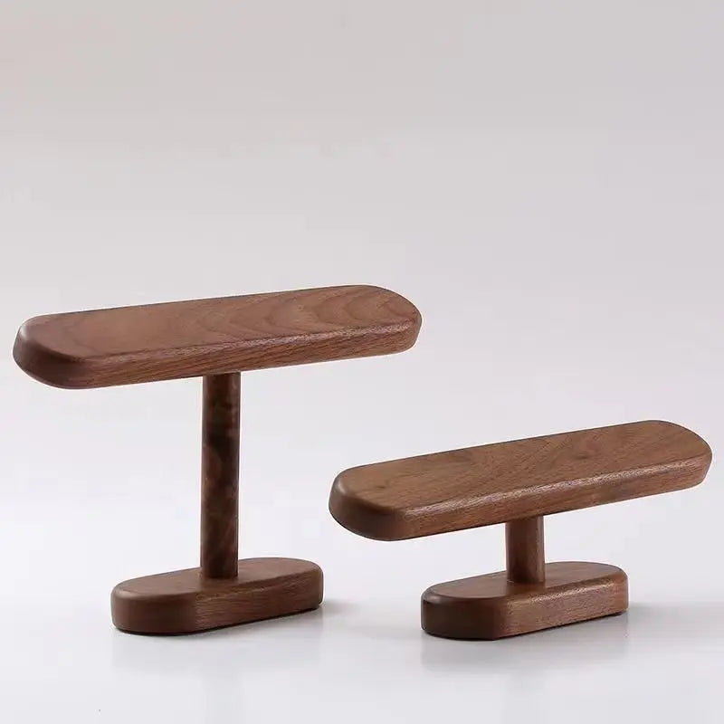 Walnut Wood Watch & Jewelry Display Stand Organizer Rack Jewelry Display Stand Zpaxo