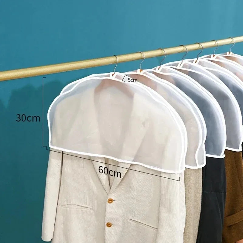 Translucent Shoulder Covers Garment Clothes Dust Cover Hanger Bags