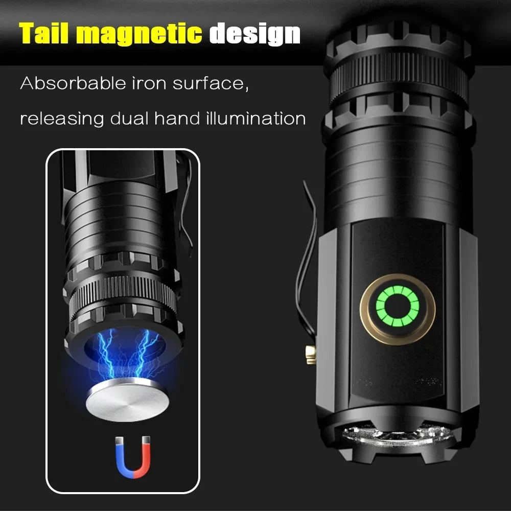 KDULIT 2000LM Mini EDC Keychain Flashlight USB-C Rechargeable