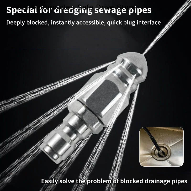 Water Jet Pressure Sprayer Nozzle Clean Sewer 1 4 Stainless Steel