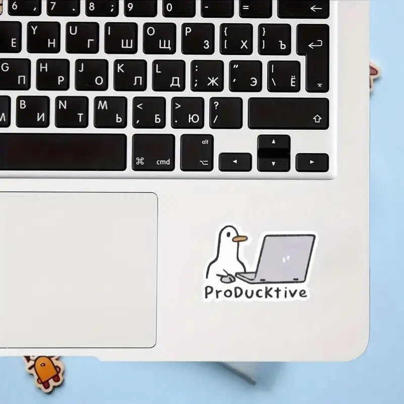 Cute Goose Laptop Stickers Perfect DIY Computer Decoration Waterproof Zpaxo