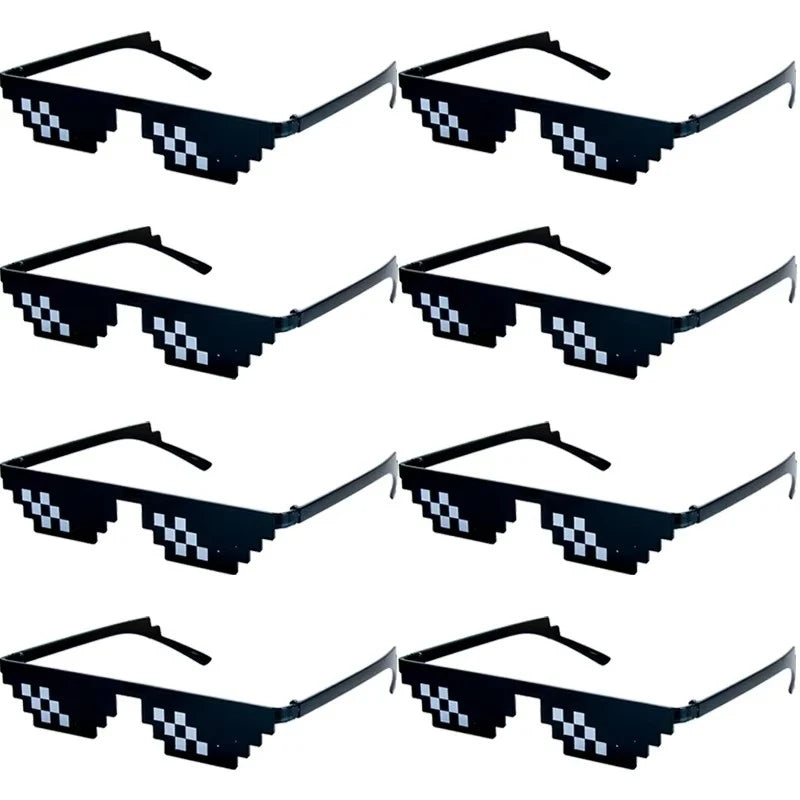 Pixelated Mosaic Sunglasses – Retro Party Shades Men & Women