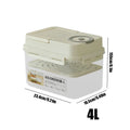 4L Airtight Pickle Fermentation Container with Press Plate Fermentation Container Zpaxo 4L White