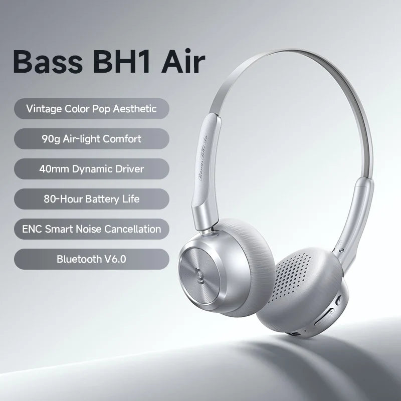 Baseus BH1 Air Wireless Headphones Bluetooth 6 0 ENC Noise