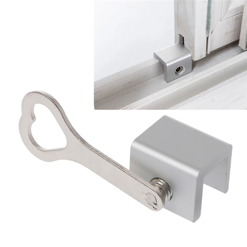 Child Protection Baby Safety Adjustable Sliding Window Locks Stop Aluminum Alloy Security Lock With Keys Safety Window Lock Zpaxo
