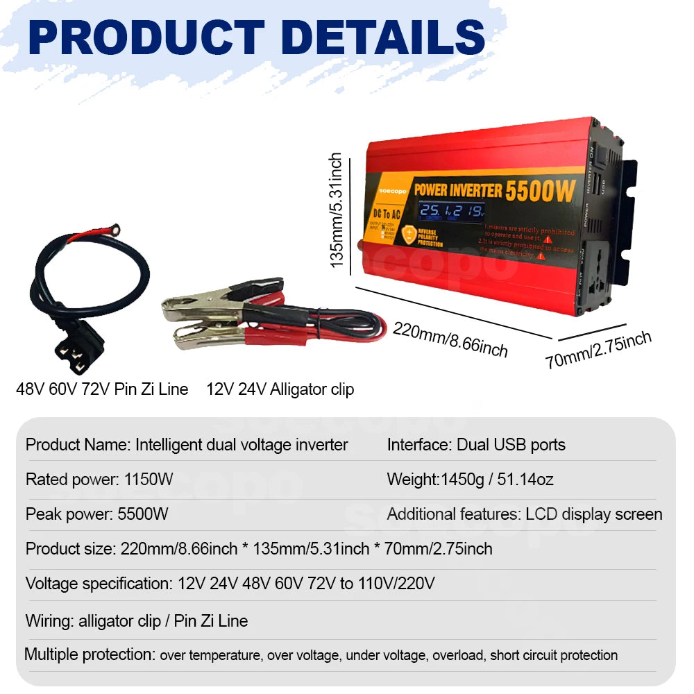 5500W Complete Solar Off-Grid System Panel 30A Controller and Inverter for Home RV Camping Backup Power and Off-Grid Application Zpaxo