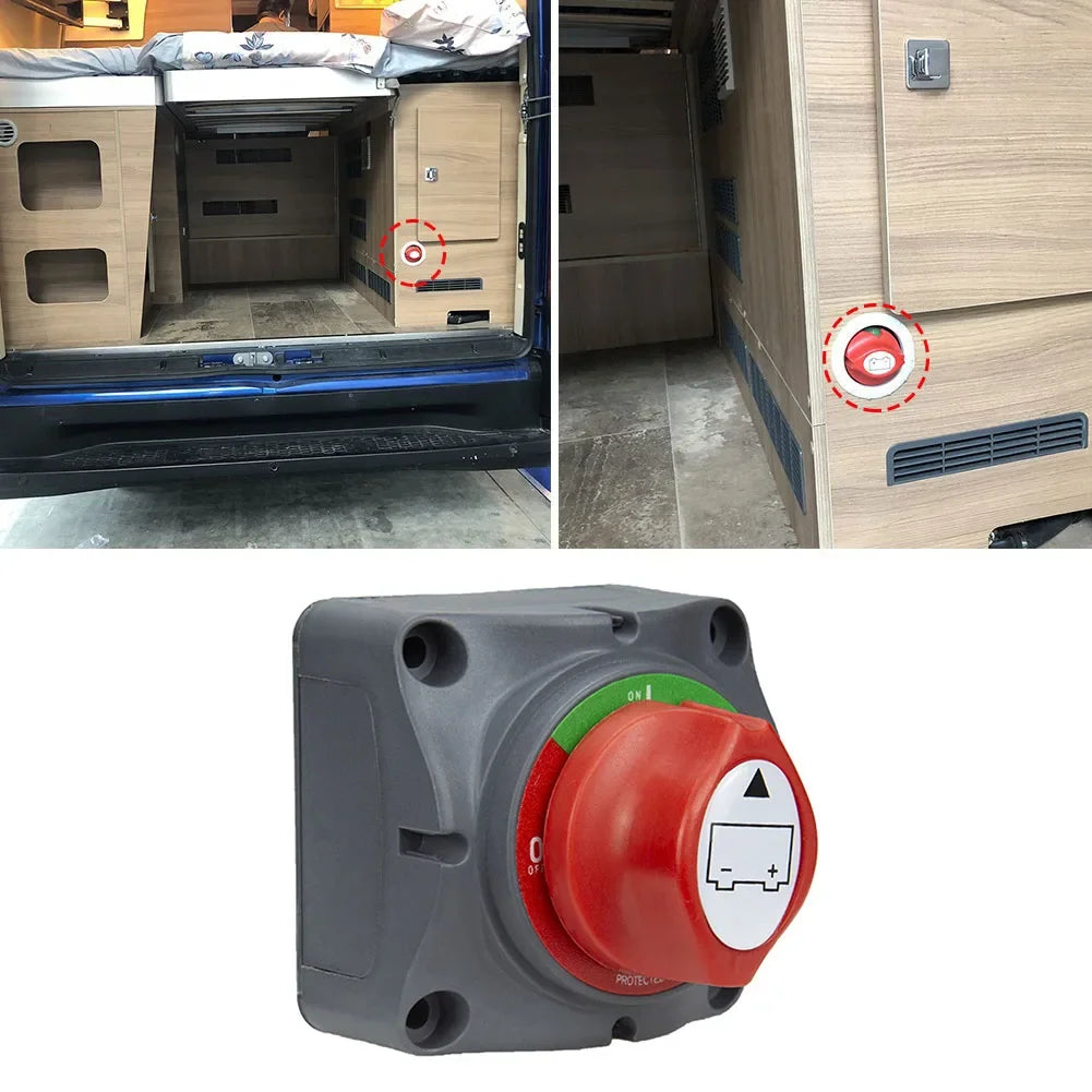 300A Waterproof Battery Disconnect Switch 2 Position Rotary Selector Off Switch Durable for RV Car Boat Marine and Vehicle Use Zpaxo