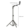 Multi-functional Phone Tripod Stand Horizontal Overhead Adjustable Zpaxo black