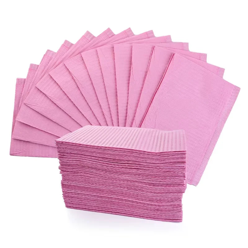 20/50/125Pcs Disposable Tattoo Clean Pad Nail Art Table Mat Foldable Table Covers Waterproof Tablecloth Manicure Beauty Tools Zpaxo 20pcs Pink