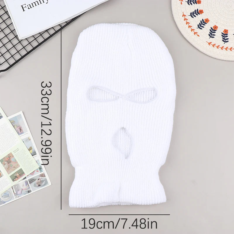 3 Hole Car Seat Headrest Full Face Cover Ski Mask Hat Anti-dust