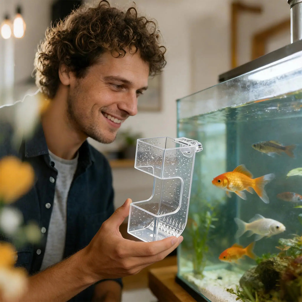 Aquarium Fish Feeder Feeding Ring Transparent Food Holder Scatter