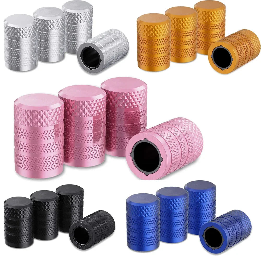 Aluminum Tire Valve Stem Caps 4-Pack – Universal Fit