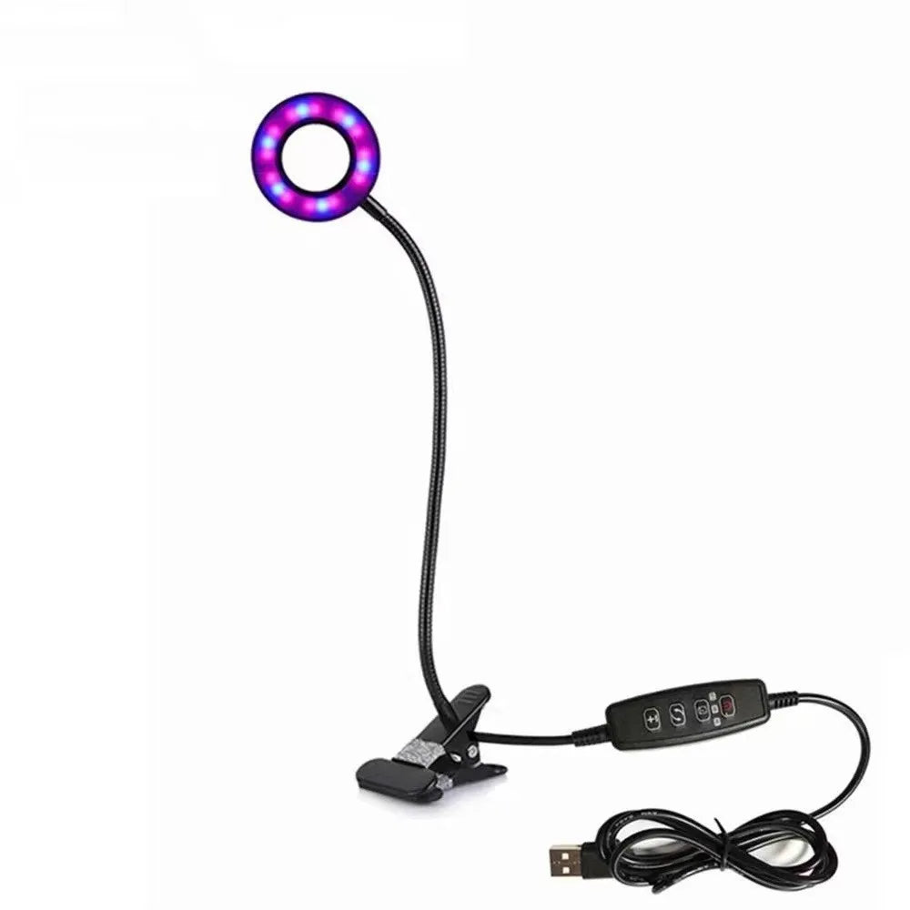 Grow Light LED Gooseneck Plant Growth Lamp Red Blue Dimmable Aquarium