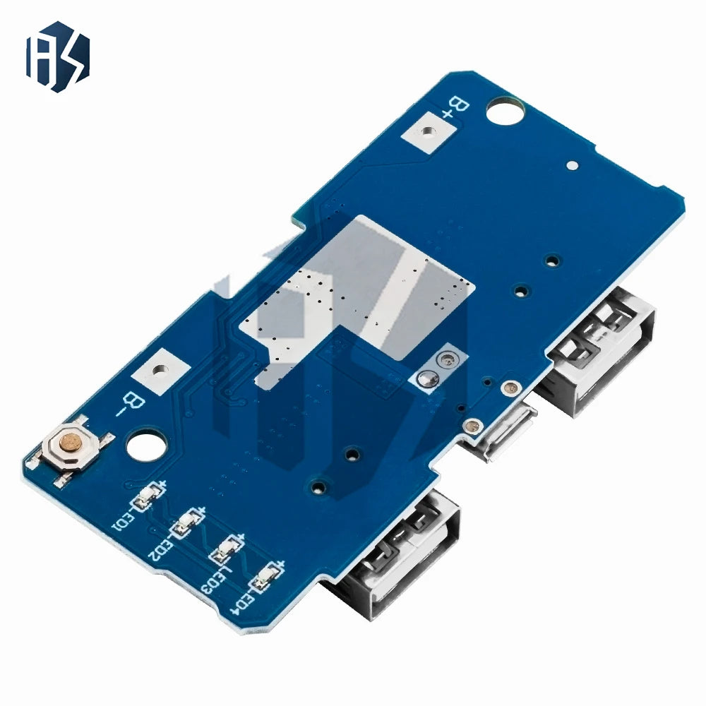 ‌18650 DIY Power Bank Module – Dual Micro USB 5V 2A Output 3.7V to 5V Boost Charger Board with LED Indicators | Over-Charge Zpaxo