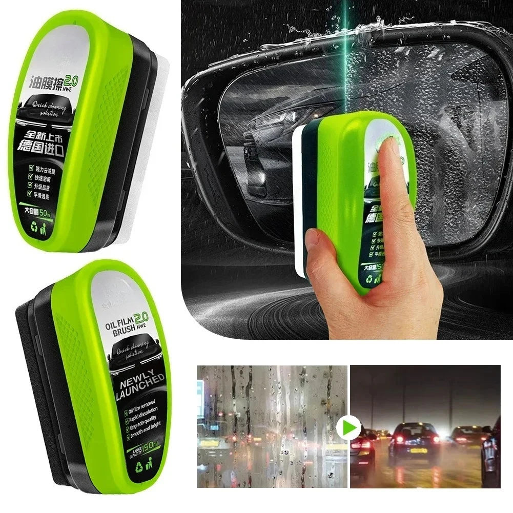 Car Glass Oil Film Wipe Windshield & Side Window Cleaner Instant Oil & Dirt Removal,Crystal Clear Vision & Rain Repellent Zpaxo