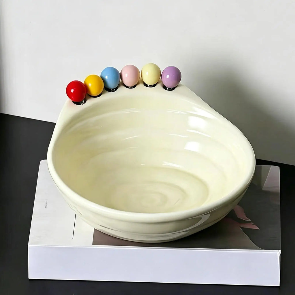 Salad Bowl Food Serving Dish Forks Yogurt Utensils Snack Fruit