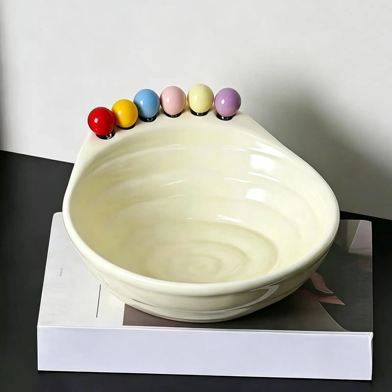 Salad Bowl Food Serving Dish Forks Yogurt Utensils Snack Fruit