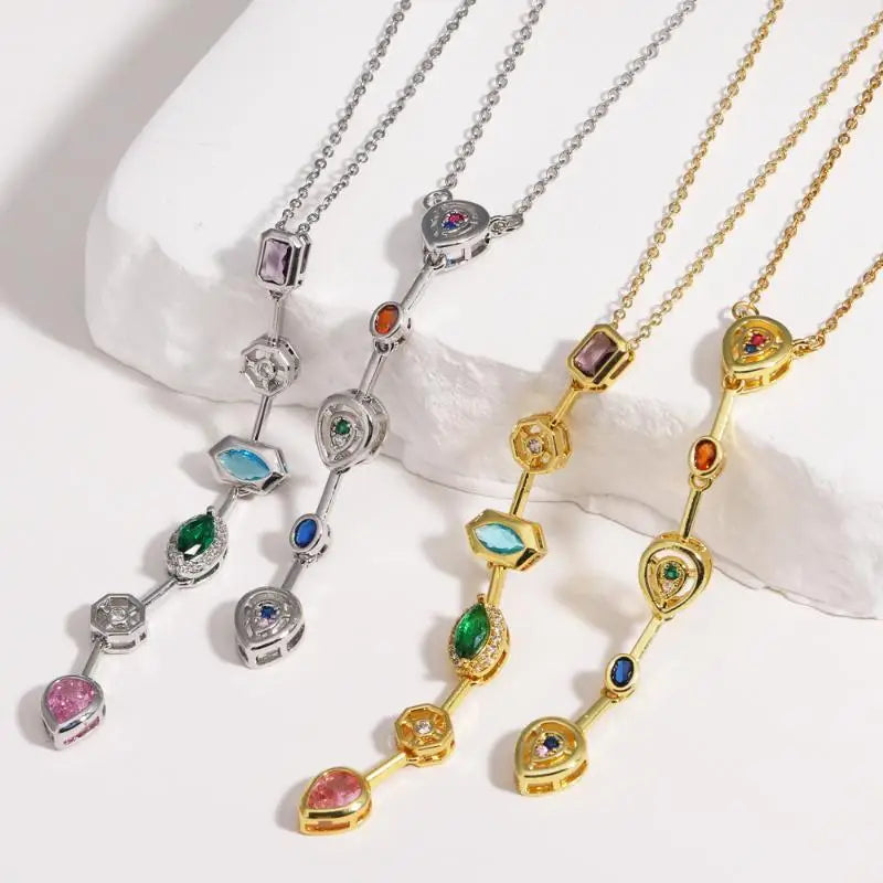 High-end Y-design Long Tassel Female Necklace Fashionable Zircon Zpaxo