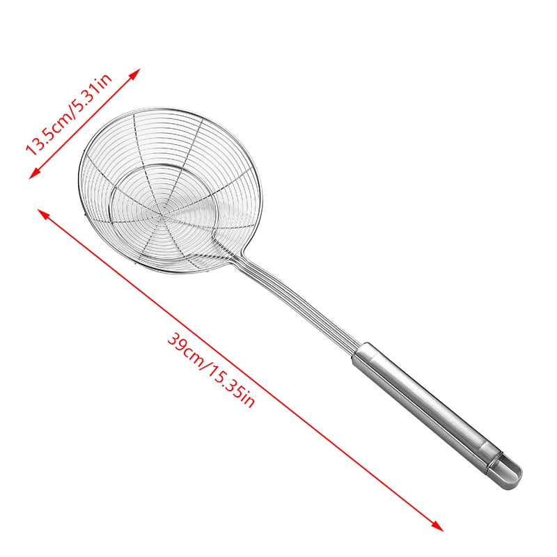 Fryer Basket Skimming Ladle Cooking Skimmers Round Frying Colander Zpaxo one size