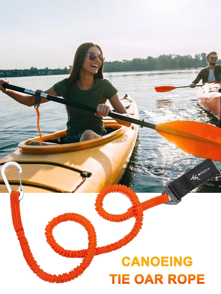 Nylon Elastic Kayak Canoe Paddle Leash Safety Boat Fishing Rod Pole