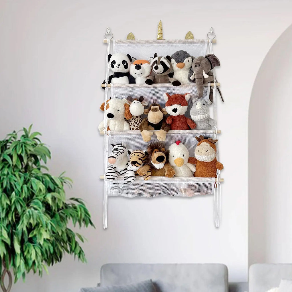 Wall Hanging Toy Organizer Home Decor Easy Hang Book Doll Storage Zpaxo