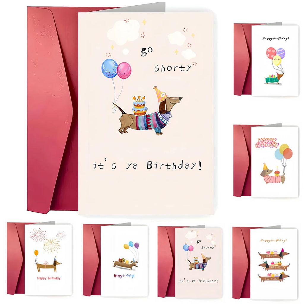 Funny Dachshund Birthday Card – Cute Wiener Dog Gift for Pet Lovers