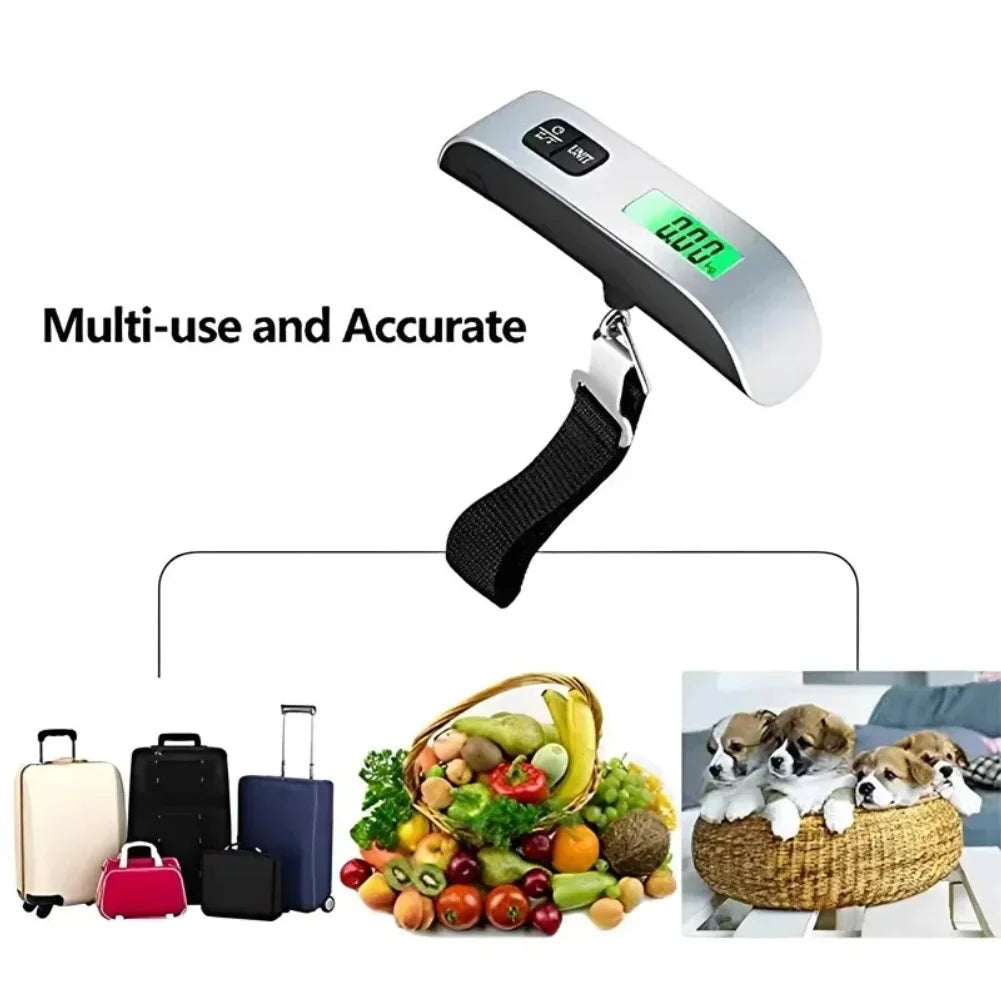 50kg Portable Hanging Scale Electronic Hand Luggage Scale Digital Display Suitcase 110lb Travel Baggage Bag Weighing Tools Zpaxo
