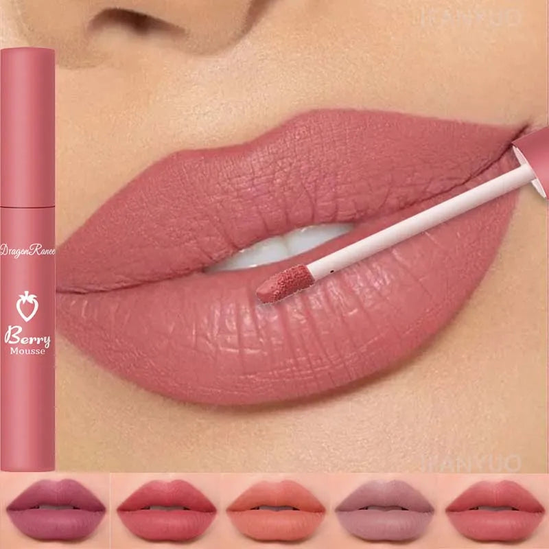 12 Colors Liquid Lipstick Nude Matte Sexy Waterproof Long Lasting Lip