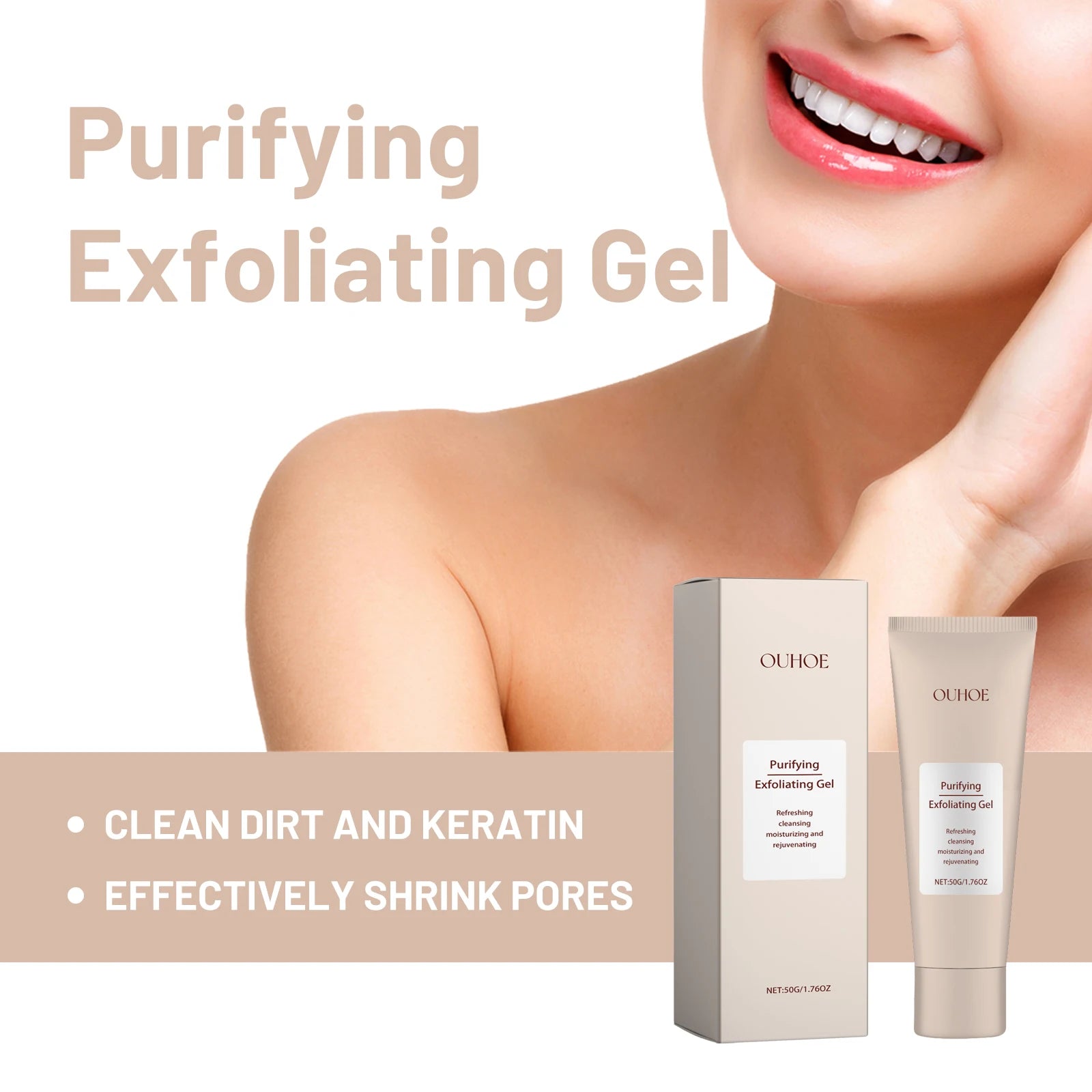 Exfoliating Gel Pore Shrinking Repair Redness Deep Cleansing Remove Dead Skin Dark Spot Brighten Moisturizer Peeling Face Scrub Zpaxo