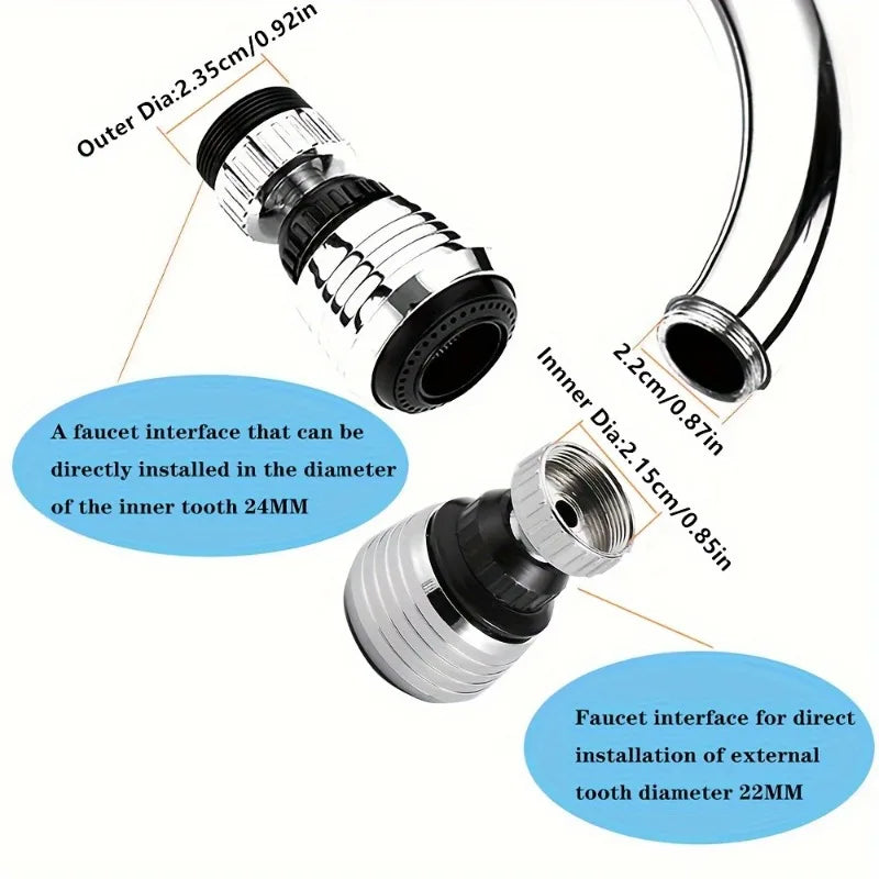 360 Rotating Water Saving Faucet Aerator Kitchen Diffuser Nozzle