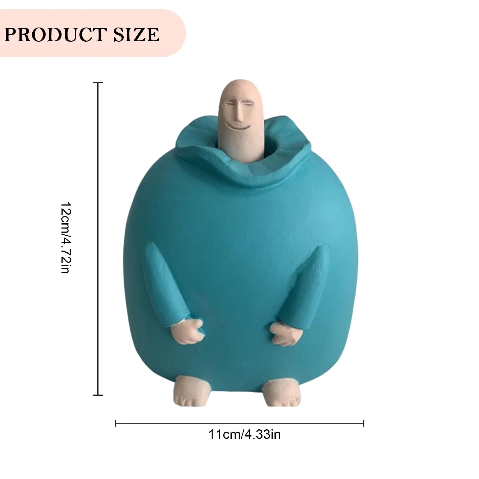 Resin Finger Gesture Statues Ornaments Funny Smiling Middle Table