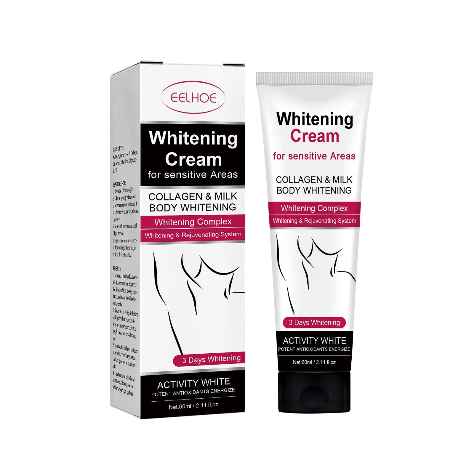 Eelhoe Skin Lightening Cream – Underarm & Body Brightener 60ml Skin Brightening Cream Zpaxo