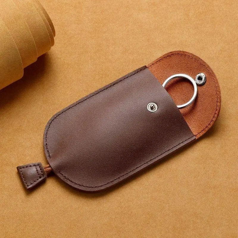 Retro PU Leather Pull-Out Key Holder & Mini Coin Purse