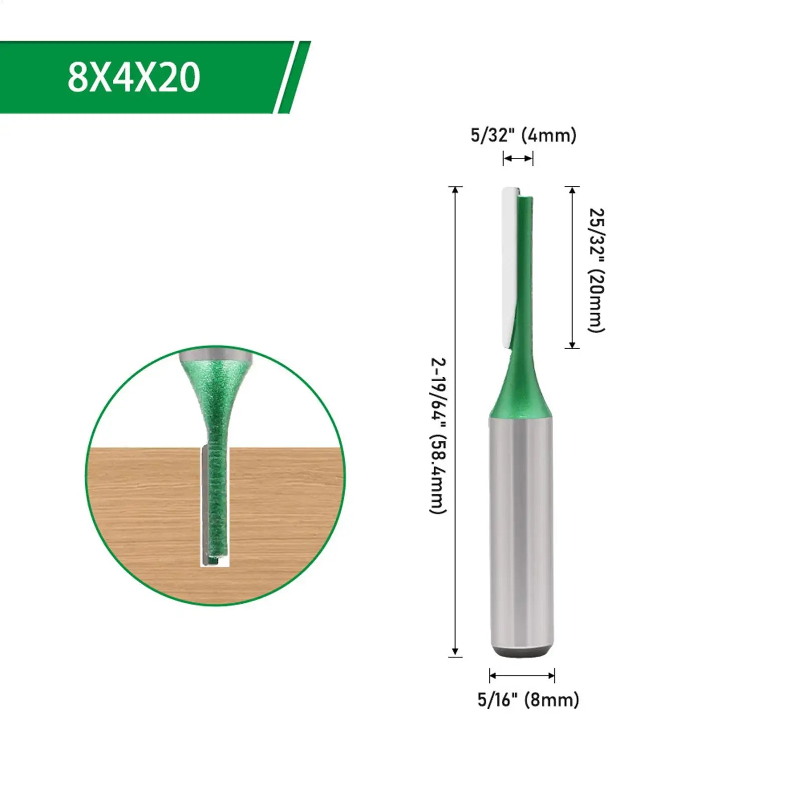 Straight Router Bits Shank Diameter Milling Cutter Grooving Cutting