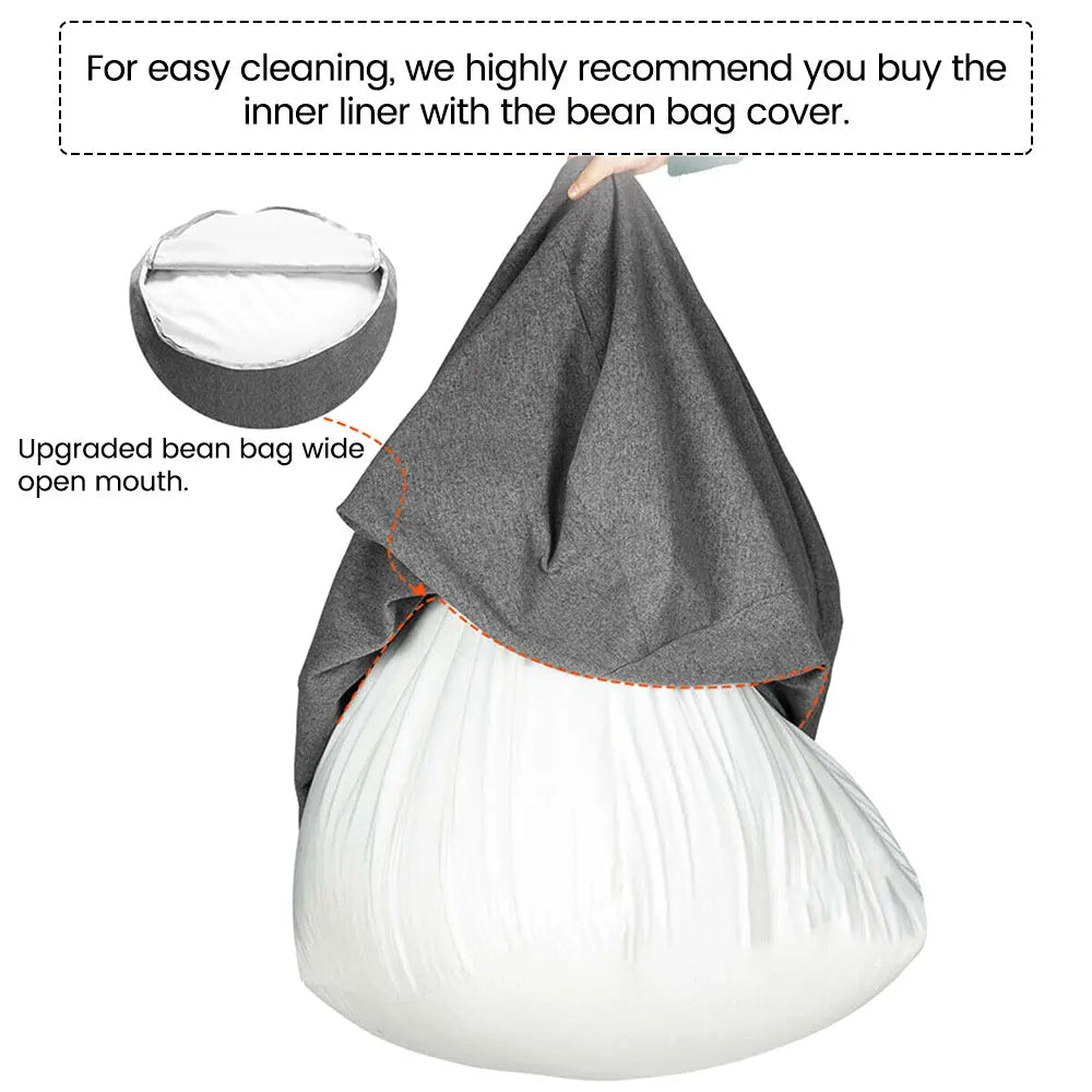 1/2pc Sofas Cover Removable Lazy Sofa Inner Liner Anti-fouling Replacement Bean Bag Inner Liner Bean Chair Bean Bag No Padding Zpaxo