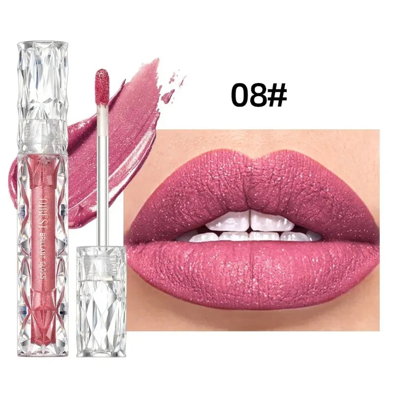 Waterproof Diamond Liquid Lipstick Moisturizing Long-lasting Matte Zpaxo 08
