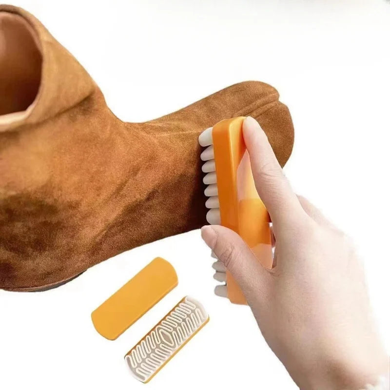 Suede leather shoe brush Raw rubber brush suede rubber deerskin shoe brush suede snow boots Yellow boot cleaning brush Zpaxo