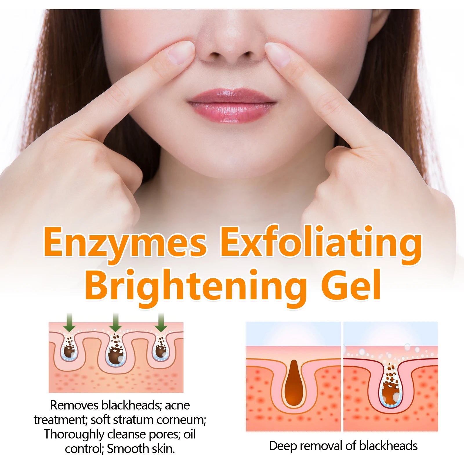 Hoygi Enzyme Exfoliating Gel – Salicylic Acid & Blackhead Remover Exfoliating Face Gel Zpaxo