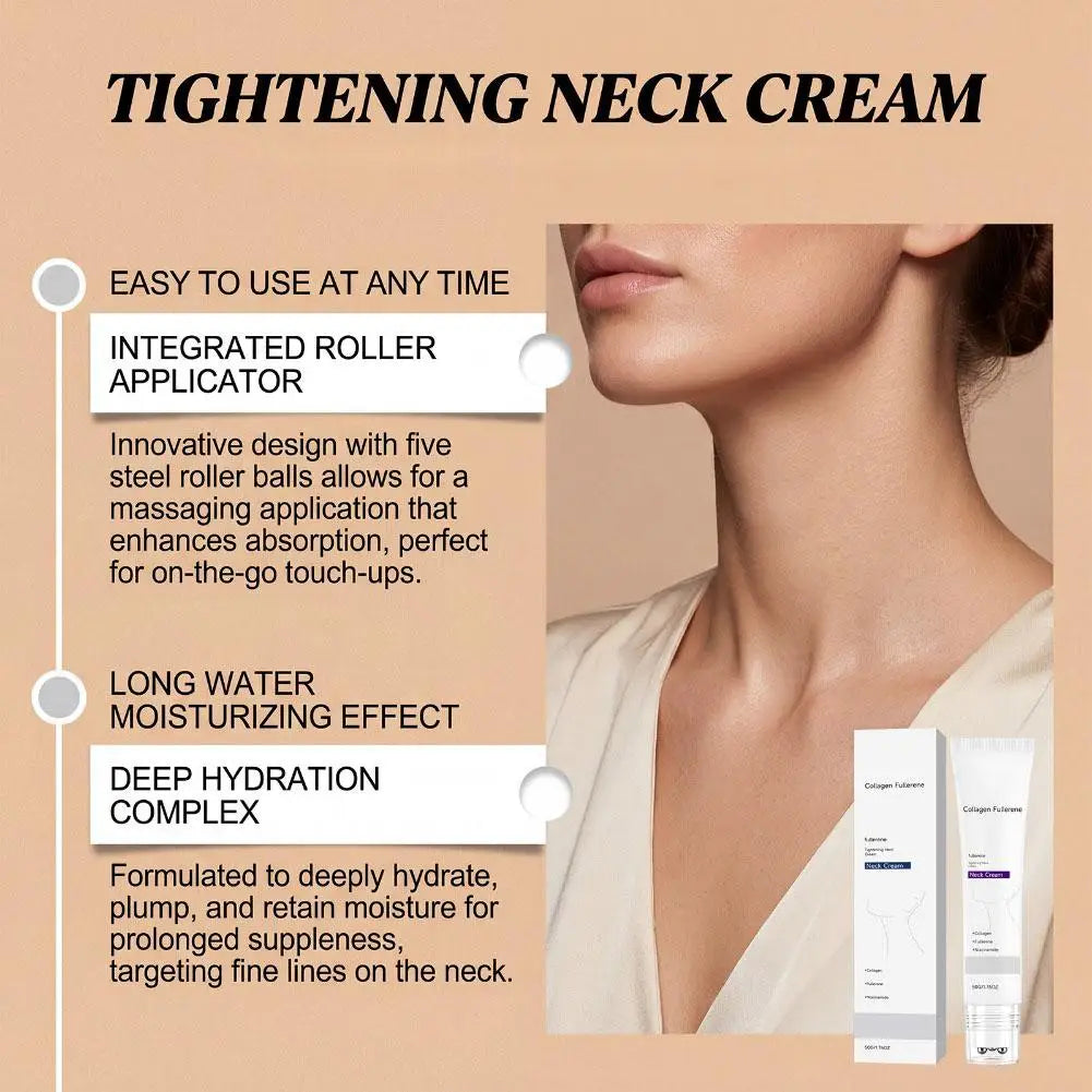 Collagen Anti-Wrinkle Neck Cream | Firming Rollerball 50ml Neck Firming Cream Zpaxo