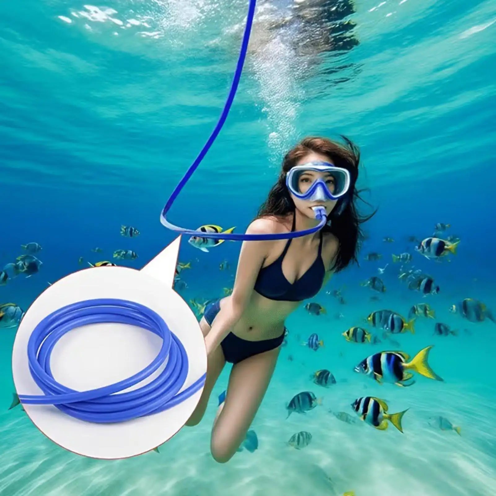 Full Face Dry Snorkel Diving Silicone Anti Leak Breathing Valve Deep
