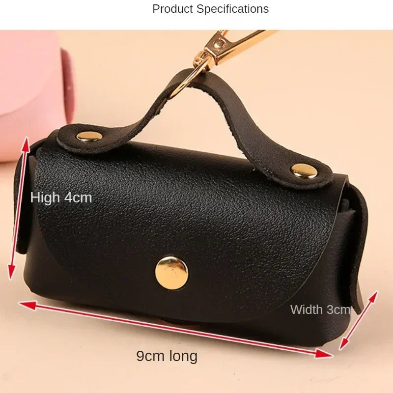 Stylish Pet Bag Holder Faux Leather Pet Poop Bag Holder with Dispenser for Dog Bags Portable Dog Poop Bag Organizer Supplies Pet Zpaxo