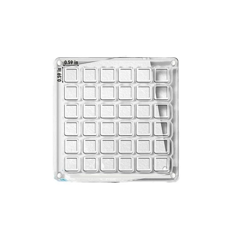 36 grids Acrylic Seashell Display Box with Magnets Durable Starfishs Trinket Storage Case for Bead Nail Jewelry Zpaxo WHITE