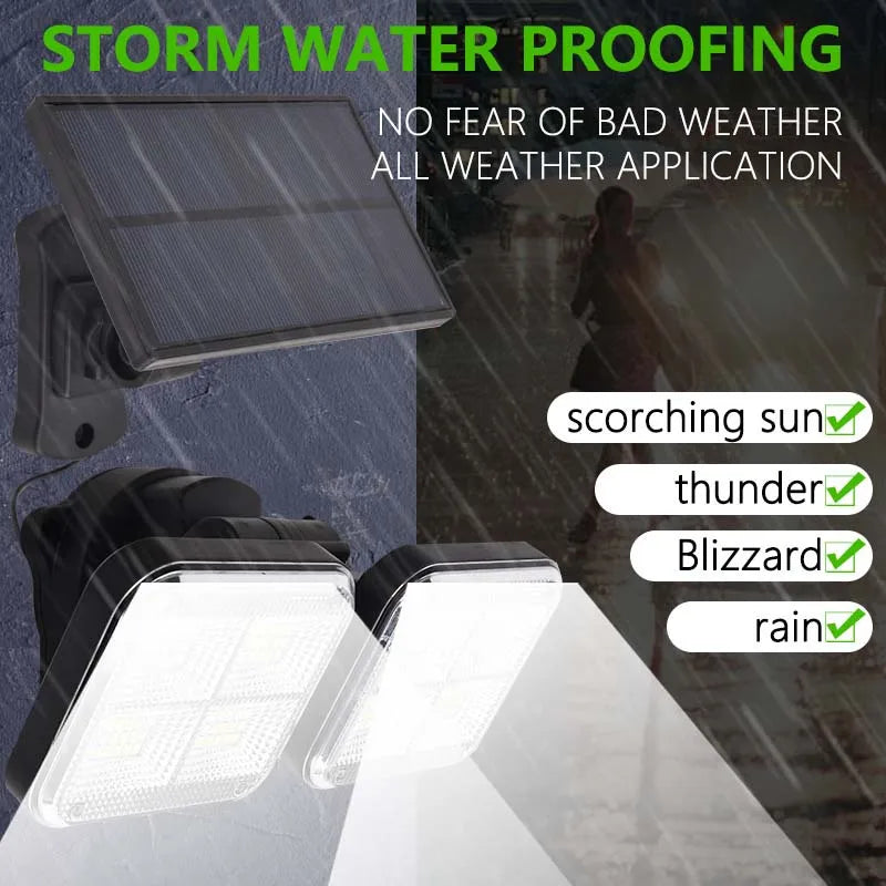 Solar Street Light Motion Detector Waterproof Outside LED Sensor Zpaxo