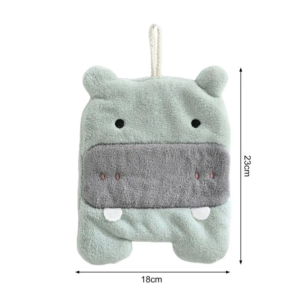 Absorbent Hand Towel Children's Cartoon Animals Dishcloth Elephant