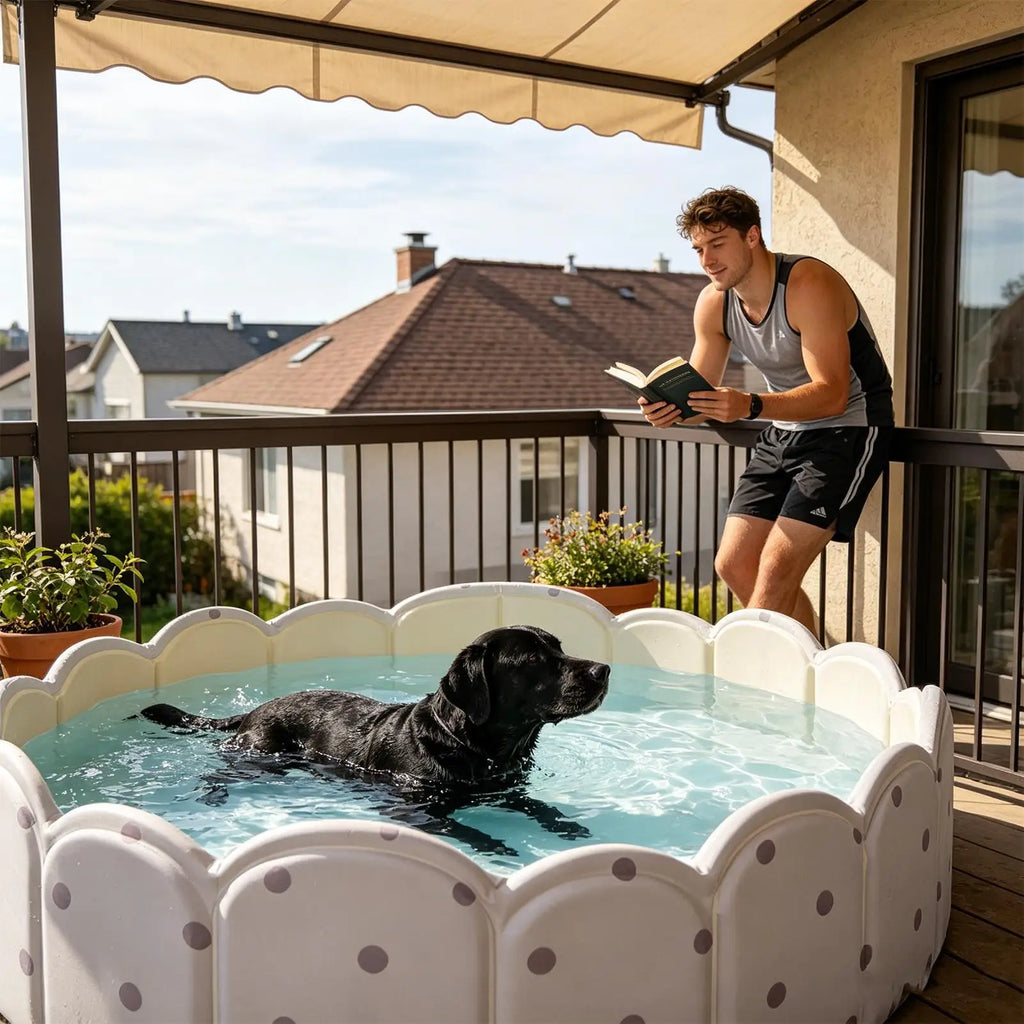 Foldable Non Inflatable Pet Pool Portable PVC Bathtub Anti Slip