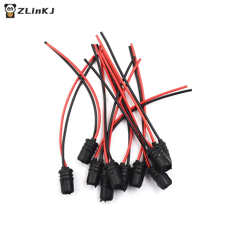 T10 Light Bulb Extension Socket Holder Soft Rubber Push-in Wedge Base Zpaxo