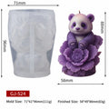 3D Peony Panda Silicone Candle Mold – Food Grade DIY Craft Silicone Candle Mold Zpaxo color 1
