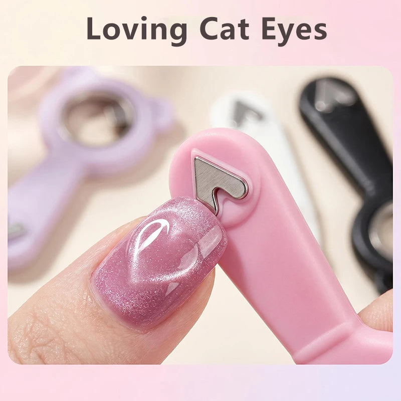 New Double-headed Little Bear Cat Eye Magnet Strong Ring Magnetic Tool for Hollow Heart Effect Strong DIY Nail Art Manicure Tool Zpaxo
