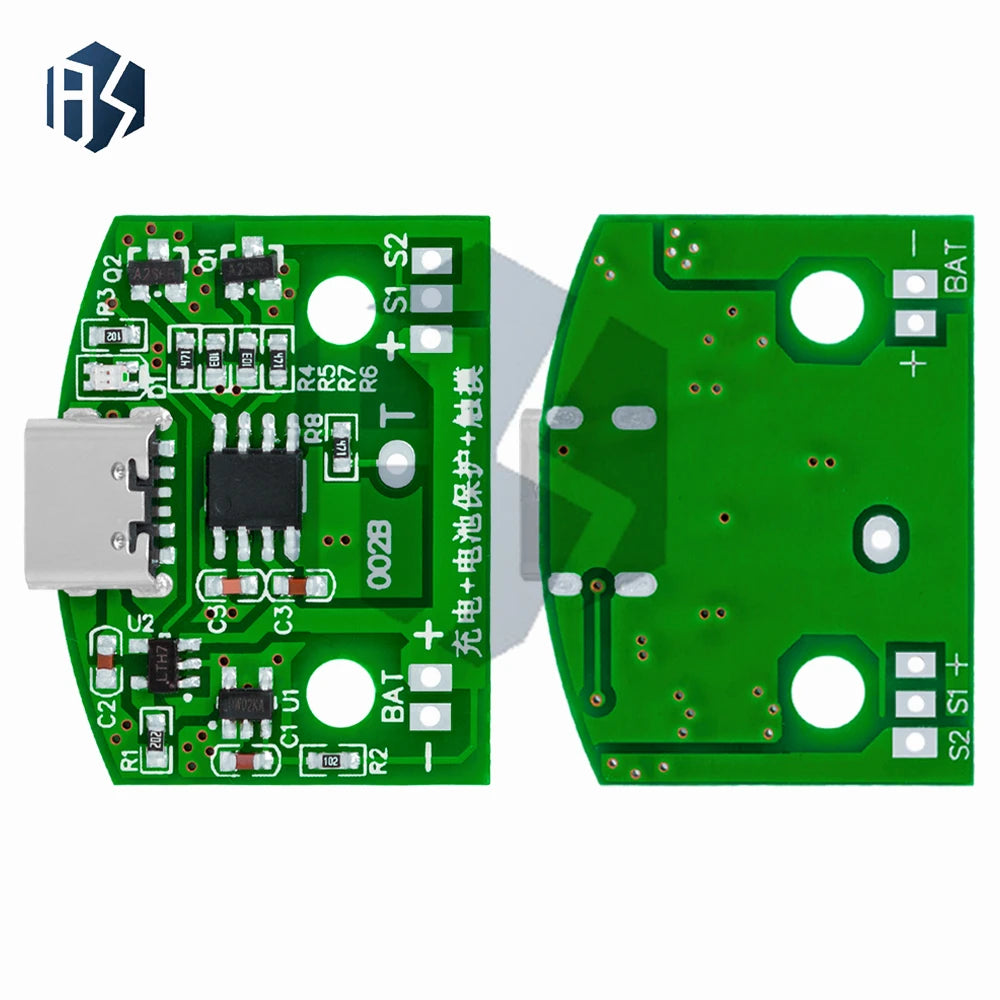 8W Type-C LED Table Lamp Control Module: USB Charging with 3-Gear Stepless Dimming & Touch Control (Green) Zpaxo
