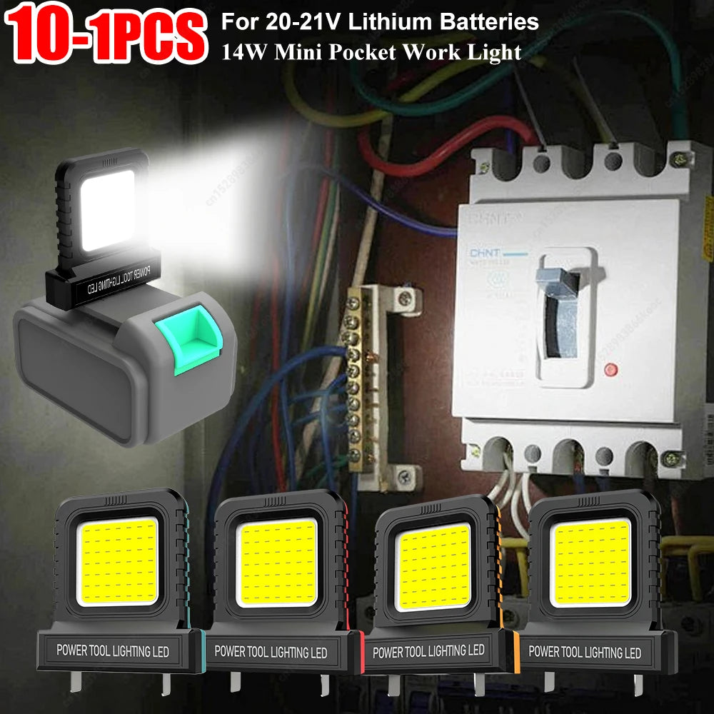 14W Mini Pocket Work Light 2 Modes Lighting Strong Bright Spotlight